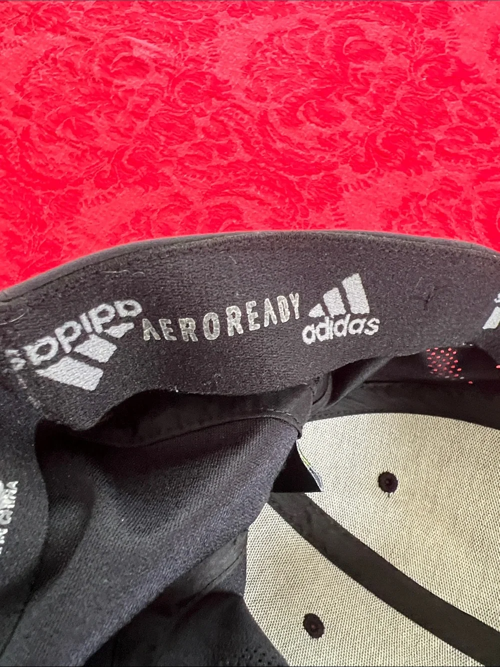 adidas Aeroready Black Performance Baseball Cap L/XL Mesh Vent Running Golf Hat
